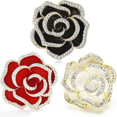 Broche de ruban floral, broche de Cristal Vintage élégant et unique, broche de strass de mode, badge, accessoire cadeau de bijoux, bouton de strass