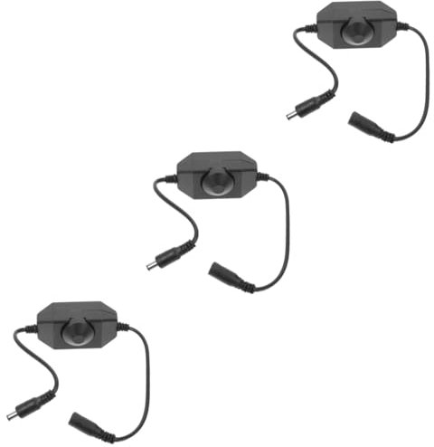 jojofuny 3pcs Single Rotated Inline Led Dimmer Switch for Table Lamp Control Plug in Dimmer for Led Strip