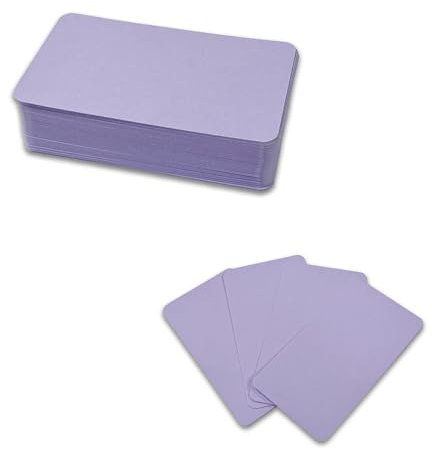 Desuibao 120 Stück farbige Mini-Karteikarten, 5 x 9 cm, blanko, Pastell-Notizkarten, niedlich, unliniert, für kleine Geschäftsnachrichten, Lernen, Schreiben, Wörter (lila)
