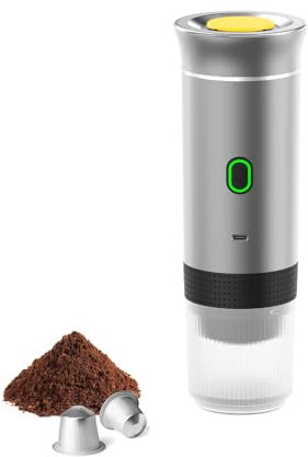 Generic Máquina de Café Portátil 3 en 1, Máquina de Café de Cápsulas Múltiples, Espresso de Calentamiento Rápido, Cafetera Portátil para Oficina, Hogar (Blanco)