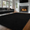Treeboy Teppich Wohnzimmer 240x300 Schwarz, Waschbarer Teppich Kinderzimmer Mädchen Junge Teppich Schlafzimmer Grau Carpet Teppiche Gegend Kurzflor Flauschig Rutschmatte Teppich Kinderzimmer
