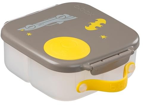 b.box Batman by Mini Brotdose für Kinder mit Fächern | Bento Box, 3 Fächer (2 Auslaufsicher) | Lunchbox für Gerichte & Snacks | Platz für Ganzes Obst | BPA-frei