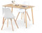 LafeuR Esszimmergruppe Esstisch mit 2 Stühle Essgruppe, 110cm Rechteckig Küchentisch und 2er Set Esszimmerstühle für Küche Esszimmer Wohnzimmer (Eiche Tisch+2 Weiß Stühlen)