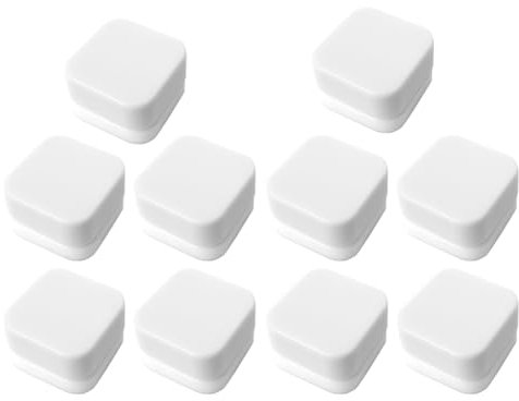 Bubatzilla - 5ml Konzentrat Behälter Glas Rechteckig - Sicherheitsverschluss - Luftdicht - für Rosin, Wachse, Cremes. (10 Stück Weiß)