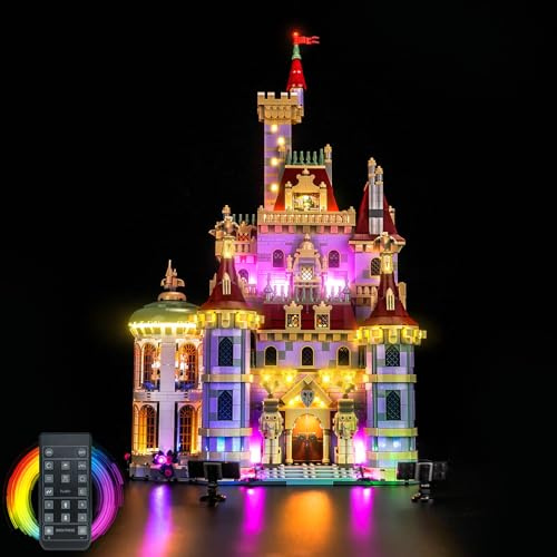 LocoLee FV - Licht Set Kompatibel mit Lego 43263 Beauty and The Beast Castle - Nur das Licht - Set, kein Modell, Dekorative Beleuchtung Set Compatible with Lego Die Schöne und das Biest 43263