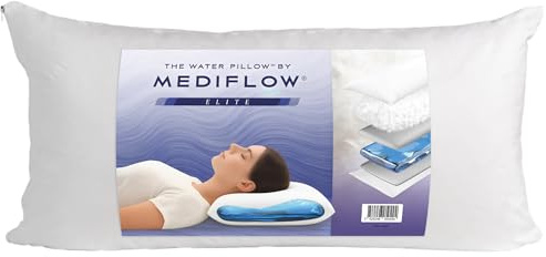 Mediflow Elite Daunenwasserkissen - 90% Daunenfüllung, verstellbares Schlafkissen, Kissen für Seiten-, Rücken- und Bauchschläfer, Der ursprüngliche Erfinder des Wasserkissens (40 x 80 cm)