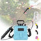 Drucksprüher, 5L Akku Drucksprühgerät Gartenspritze, Elektrischer Pflanzensprüher mit 3 Nebeldüsen& USB Ladegriff und Teleskopstab, Rückenspritze mit Verstellbare Schultergurt, Unkrautspritze