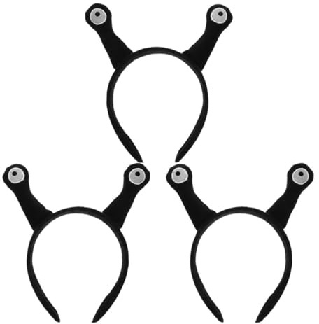 jojofuny 3 Stück-pack Schnecken Antennenstirnbänder aus Gewebe Niedliche Kostüm Haarreifen für Cosplay Kostüme und Alltäglichen Spaß Schwarz Modisch und Auffällig