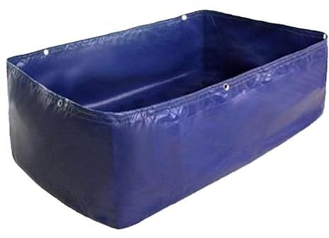 Laghetto for pesci pieghevole impermeabile portatile - Piscina for coltura in tela con valvola di scarico for giardino, agricoltura e uso acquatico all'aperto(2x2x1.5m)