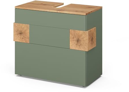 Vicco Waschbeckenunterschrank Eden, Grün, 70 x 64.5 cm | mit 2 Schubladen, viel Stauraum für Badutensilien