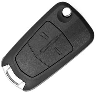 JZK 2-Button Replacement Flip Key Fob Case for Vauxhall, for Opel Corsa D Astra H Zafira B Meriva A Vectra C - Car Key Shell Blank Without Programming