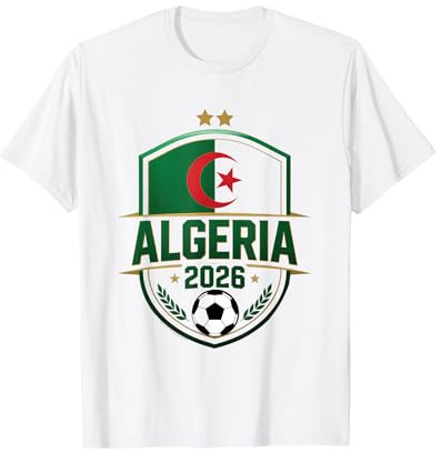 Maillot Fennec Drapeau Algérie Cadeau Foot Algérienne Dz T-Shirt