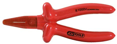 KS Tools 117.1715 CLASSIC 1000V Flachzange, beschichteter Arbeitskopf, 160mm