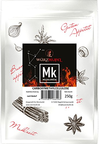 Carboxymethylcellulose, CMC, Lebensmittelkleber, E 466. Molekulare Küche. Beutel 250 Gramm.