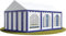TOOLPORT 4x6 mTendone per Feste Premium PVC Blu-Bianco 100% Impermeabile Gazebo da Giardino Tendone da Esterno Tenda Party