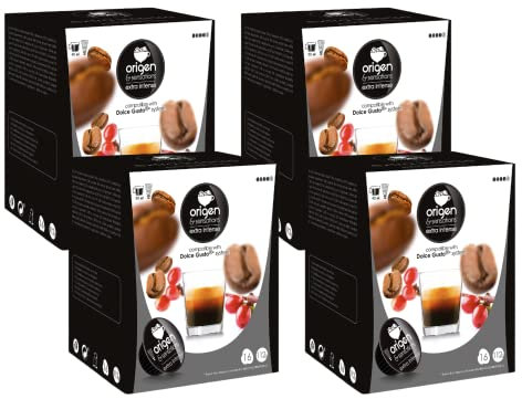 Origen & Sensations - Cápsulas Dolce Gusto EXTRA INTENSO | 64 Cápsulas para Dolce Gusto Compatibles | Cápsulas Compatibles Dolce Gusto EXTRA INTENSO