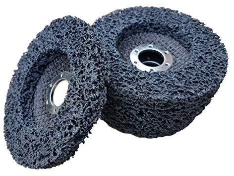 5 x Rostio CSD Scheibe 115 mm schwarz Reingungsscheibe Set | Schleifscheibe Rostentferner für Flex | Winkelschleifer