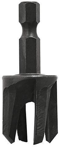 Trend Snappy 1/2 Inch Standard Plug Cutter for Hard & Softwoods, Fast Cutting & Resharpenable, Quick Chuck Compatible, SNAP/PC/12, Black