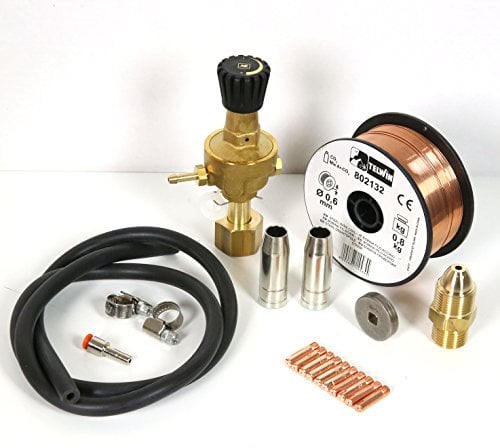 Telwin 802148 Kit Saldatura Acciaio Bombola Ricaricaricabile per Mig-Mag, 0.1 V, Multicolore, Acciaio - ricaricabile