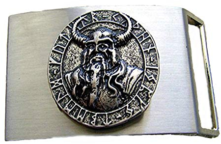 Lederecke Konstanz Koppel Gürtelschnalle Schließe Schnalle Odin Amulette