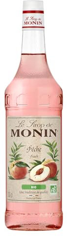 MONIN - Sirop de Pêche pour Cocktails, Thés Glacés, Limonade et Eau Plate - Arômes Naturels - 1L