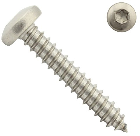 Blechschrauben mit Linsenkopf - 5,5x32 - (10 Stück) - Form C (mit Spitze) - (Innensechsrund Antrieb TX) - DIN 7981 (ISO 14585) - Edelstahl A2 V2A - SC7981