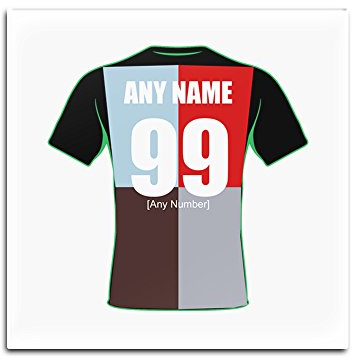UNIGIFT Personalised Gift - Harlequins Square Glass Coaster (Rugby Union Design Theme, Colour Options) - Any Name/Message on Your Unique Mat Pad - Harlequin Quins