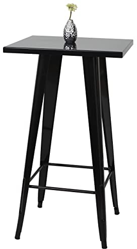 Mendler Stehtisch HWC-A73, Bistrotisch Bartisch, Metall Industriedesign 105x60x60cm - schwarz