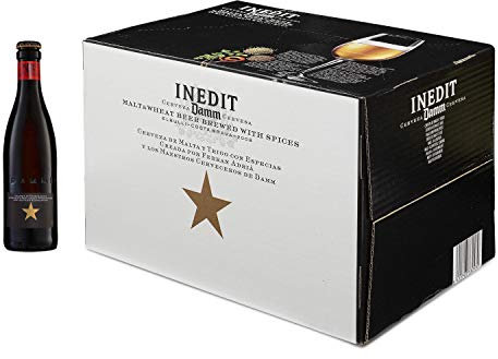Inedit | Cerveza de Malta y Trigo | Receta Ferran Adrià | Cerveza Blanca con Especias| Caja 24 Botellas 33 cl