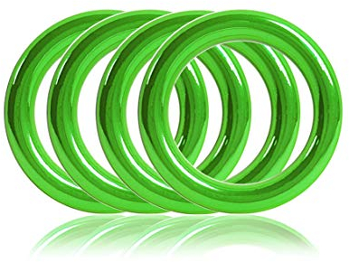 Ganzoo O-Ring Metall für Hunde-Leine, 25mm Innen-Durchmesser, 4 Stück, Stahlring, legierter Stahl, Nicht rostend, Rund-Ringe für Paracord 550 Halsband, Handtasche, Metallring, Basteln, Farbe Grün