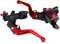 Keenso Motorrad Brems- und Kupplungshebel, 1 Paar Motorrad 7/8 Zoll Lenker Brems- und Kupplungshebel Hauptzylinder Ausgleichsbehälter Hebel (Rot)