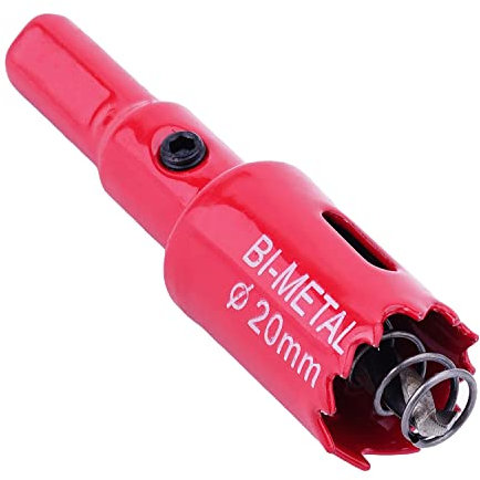 Utoolmart M42 Scie cloche bimétallique 20mm Lame de scie cloche en acier haute vitesse 25mm ouvre-profondeur de coupe avec manche triangulaire pour panneaux de fibres de bois, métal et plastique