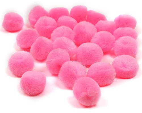 Perlin Pompons Pompon 10mm 20mm 25mm 30mm Rosa Pink Bommel Nähen Tilda Basteln Borte bälle Flauschigen Plüsch Bälle für Lustige DIY Kreative Handwerk (30mm 100 Stück)