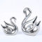 Anding Kreative Heimdekoration Keramik Tier Statue Dekoration Handwerk Schwan Liebhaber (LY1269-Silver) Skulptur Souvenir Geschenk