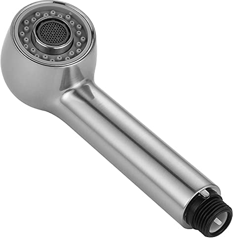 ONECE Douchette Robinet Cuisine 2 Jets Tête de Douche Remplacement Douchette pour Mitigeur Cuisine, Nickel Brossé
