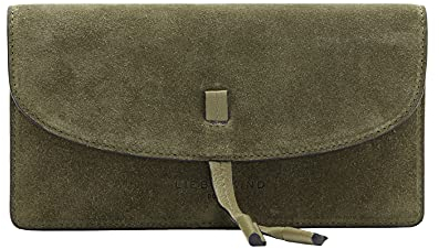 Liebeskind Berlin FAB Suede Slam Geldbörse, Tea Leaf, Large (HxBxT 7.5cm x18.5cm x2.5cm)