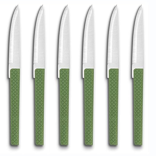 Comas - Cuchillo Chuletero Willow K8 6 piezas Comas Verde 221 mm.
