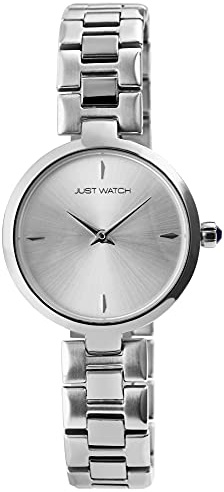 Just Watch Damen-Uhr Gliederarmband Edelstahl Faltschließe JW295 Analog JW10144 (silberfarbig)