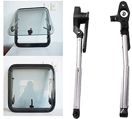 Ventana elástica de 230 mm, barra de soporte para ventana para caravana de poliplástico, autocaravana (un par)