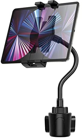 Supporto Tablet Auto Portabicchieri, Oilacn Porta iPad Auto Portabicchiere Collo Oca con Braccio Lungo Flessibile per iPad Pro Air Mini, iPhone, Galaxy, Lenovo, Fire ecc (4-12,9 pollici)