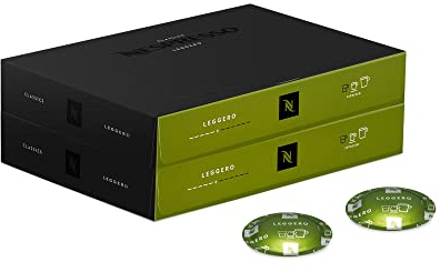 Nespresso Professionnel - 100 Capsules Leggero - Intensité 6 - Pour Espresso & Lungo - (2 boîtes de 50) - Adapté aux Professionnels