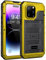 Beeasy for iPhone 14 Pro Max Case Waterproof Heavy Duty Shockproof Tough Metal Armour Cover Dustproof Built-in Screen Protector, 360 Full Body Military Protective Rugged Case for 14 Pro Max Yellow