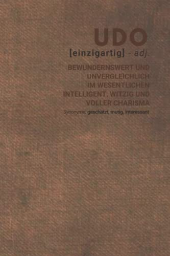 Udo (einzigartig) bewundernswert: Notizbuch inkl. To Do Liste | Das perfekte Geschenk | personalisiert mit dem Namen Udo | Geschenkidee | Geschenke | Name
