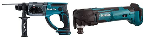 Makita DHR202Z 18V Li-Ion LXT 20mm SDS-Plus Rotary Hammer - Batteries and Charger Not Included & DTM51Z Multi-Tool, 18 V,Blue