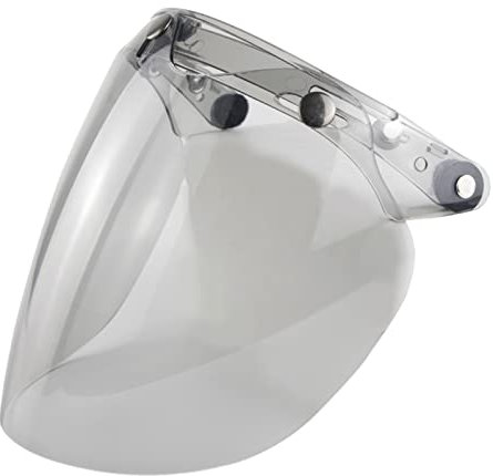 ERYUE lentille, Visière de Casque à Visage Ouvert Visière à Bulles pour Casque de Moto Visière Pare-Vent à Bulles à 3 Boutons-Pression