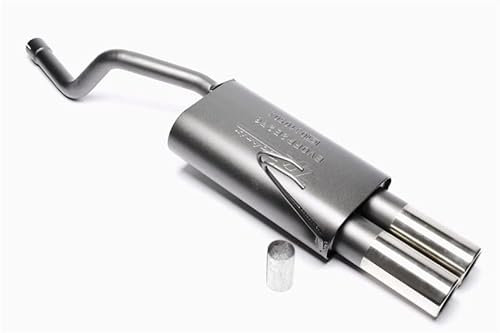 Sportendschalldämpfer Sportauspuff Endschalldämpfer Stahl 2x76mm rund gebördelt mit ABE für Typ 188 - Eintragungsfrei - 1034167