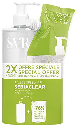 SVR Sebiaclear Mizellar Eau 400 ml + Eco-Nachfüllpack 400 ml