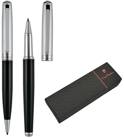 Pierre Cardin® DIDIER Set aus Kugelschreiber und Rollerball mit Gravur | Premium Stifte | Etui | blaue Mine | edel | personalisiertes Geschenk | Namen | graviert | Jahrestag | Geburtstag