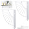 MOROBOR 2PCS Metal Craft White Bracket Floating Shelves Fan-Shaped Shelf Brackets Wall Hanging Decoration Sector Bracket for Home Office Restaurant Decor, White-20CM