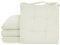 BESCH Pack 4 Cojines para Silla Usos Interior y Exterior 38x38x5cm - Cojin de Asiento Decorativo Funda de Algodón + Poliéster y Relleno de Fibra Hueca Lavable Cómodos Acolchados (Marfil)